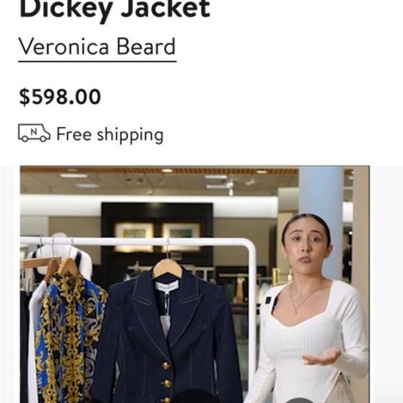 Veronica Beard Anoki Dickey Denim Blazer. - Picture 6 of 11